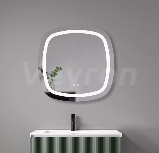 Irregular Home Wall Decor Silver Bathroom Mirror