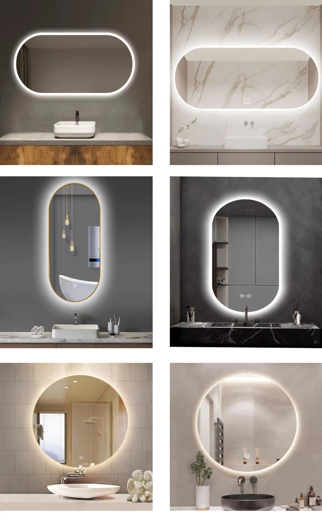Hot Sale LED Mirror Smart Touch Sensor Anti-Fog Bath Wall Mirror Bathroom LED Mirror