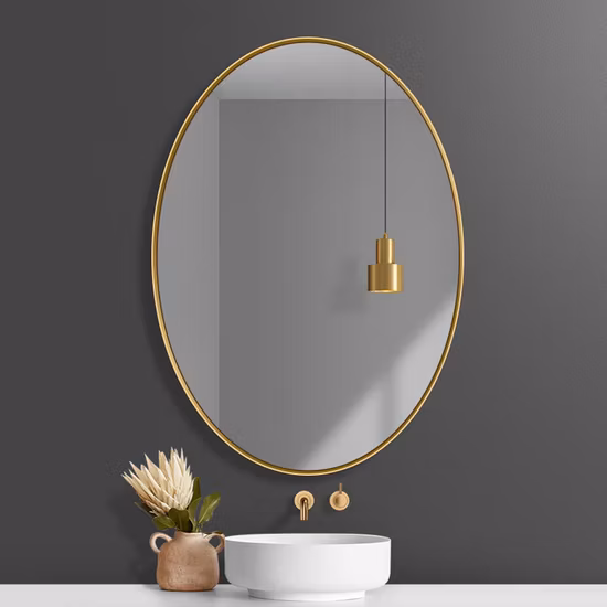 Factory Price Irregular Shape Decorative Aluminum Mirror Glass Bath Make up Mirror
