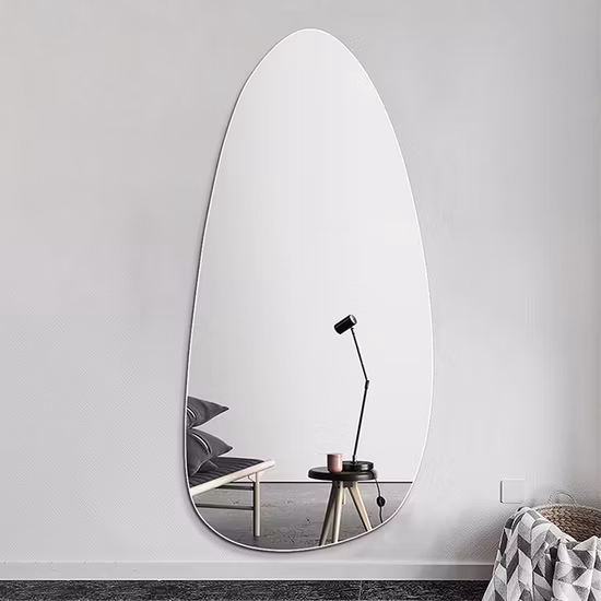 Irregular Popular Silver Wall Decorative Full Length Furniture Dressing Mirror
