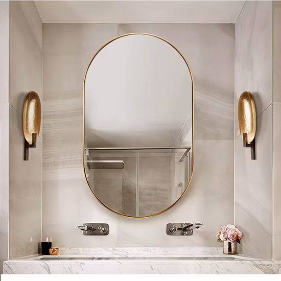Wholesale Decoration Metal Frame Modern Designer Bathroom Floor Length Mirrors